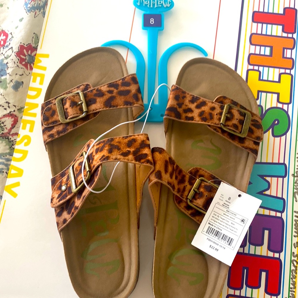 Animal print target sandal NWT